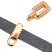 Correderas metálicas DQ rectángulo con anilla (Ø 5x2mm) - Oro rosado